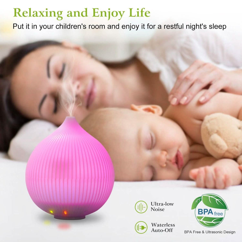 330ml Cool Mist Humidifier with 7 Color LED Lights