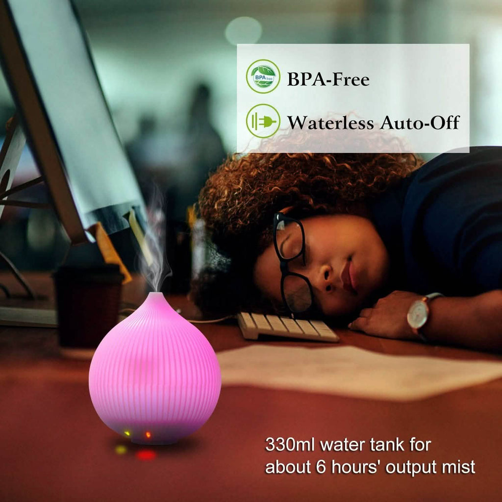 330ml Cool Mist Humidifier with 7 Color LED Lights