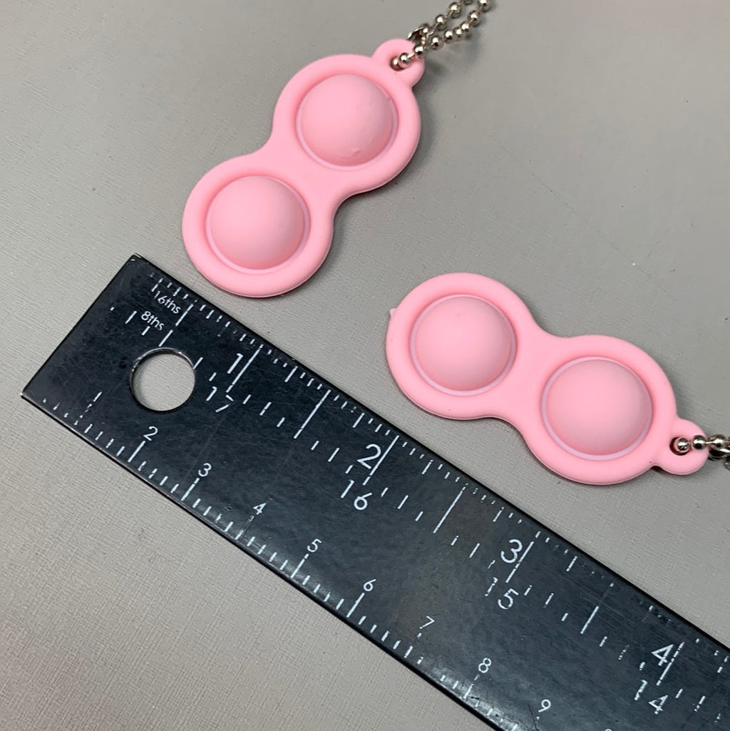 BEST WHOLESALE 2-PACK! Wireless Headphone Bubble Popping Case 2.5" x 2" Baby Pink