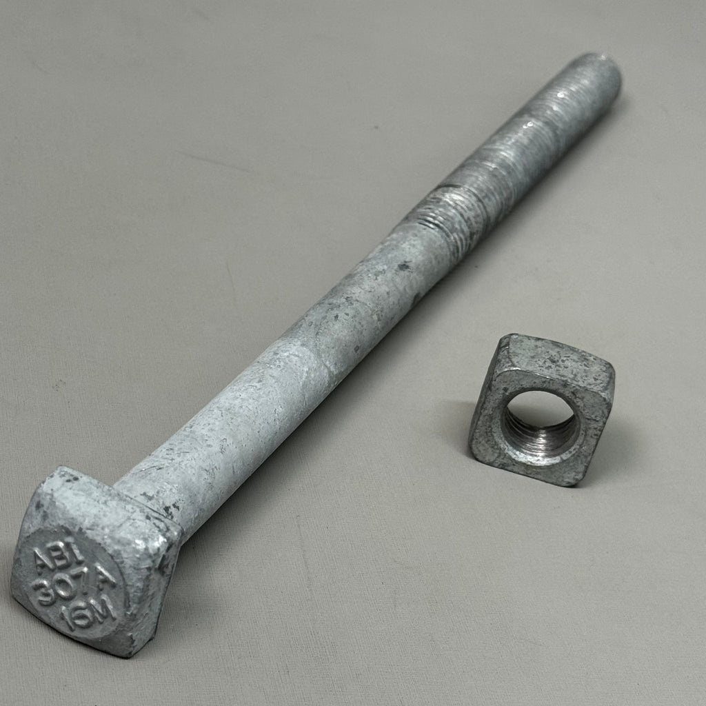 ALLIED BOLT PRODUCTS (Box of 20) Square Head Machine Bolt with Nut 3/4" x 12" #8242