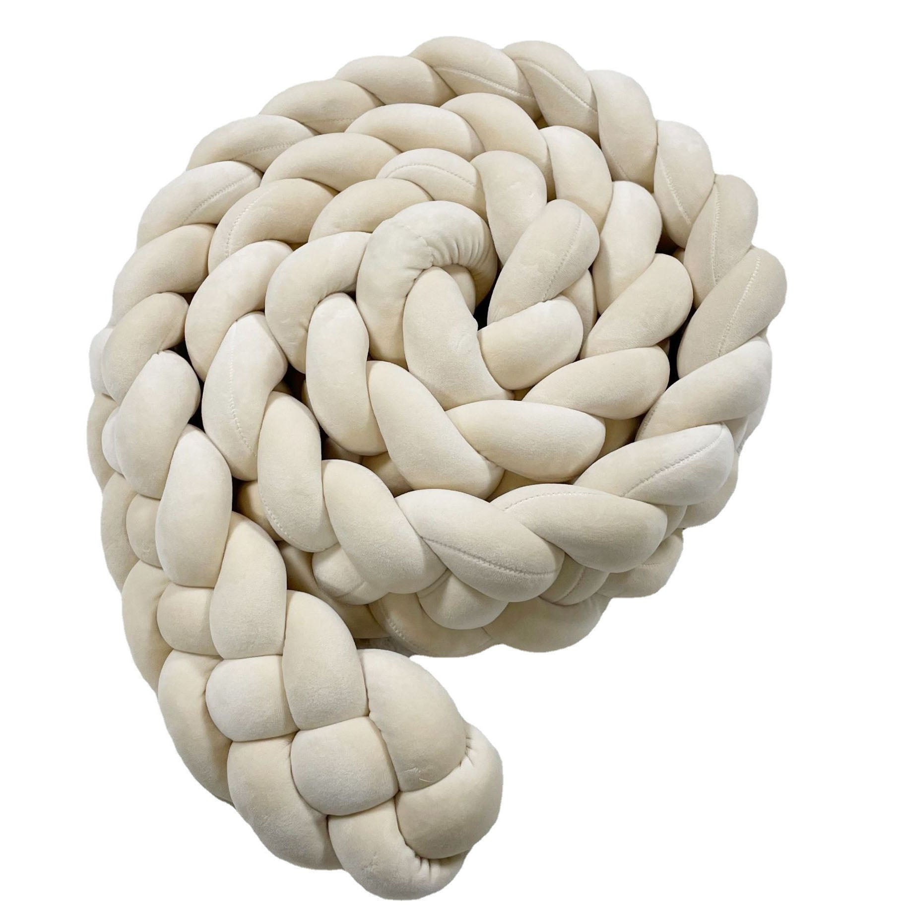 Woven baby bed surround anti-collision strip four strand Fried Dough Twists braid wrapped around the bed surround ins baby child