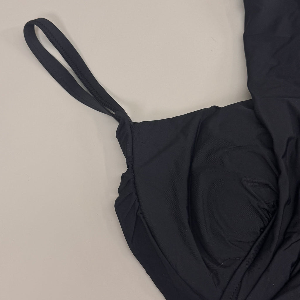 JANTZEN Womens Bathing Suit Women's Black Tankini Sz-8 JZ22731S