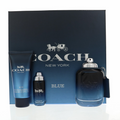 Coach Blue Men Gift Set: Eau de Toilette 3.3oz + Shower Gel 3.3oz + Travel Spray 0.5oz