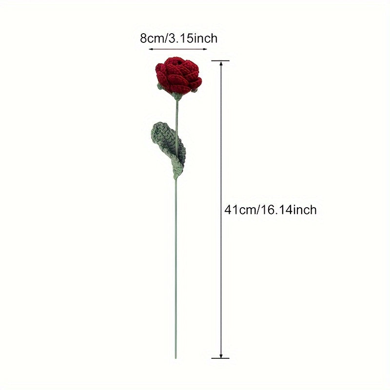 1pc Artificial Flower, Living Room Decoration, Table Rose, Single Bouquet, Wedding Fake Flower, Dried Flower Ornament, High-End Floral Arrangement Decor