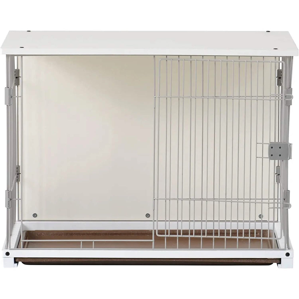 34" Long Elegant Wood Frame White Dog Cage