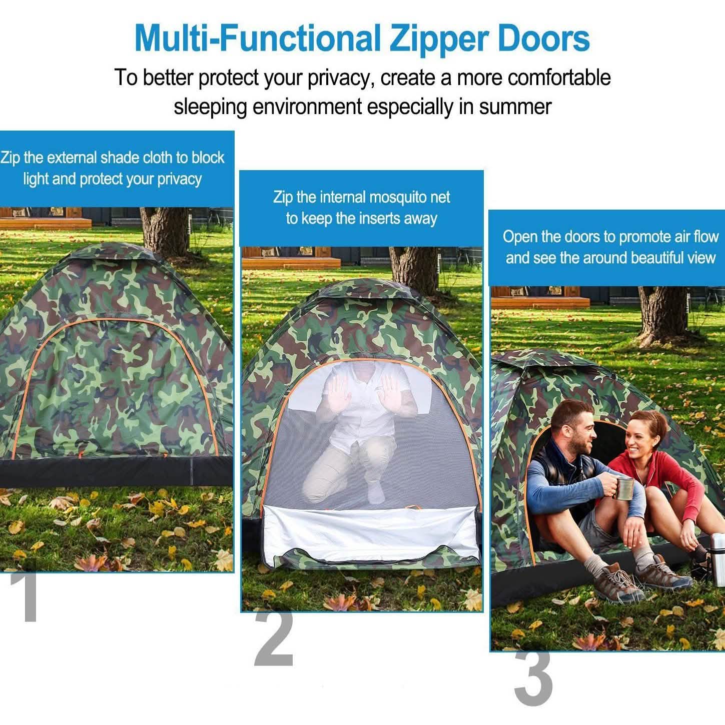 3/4 Person Instant Pop Up Dome Tent