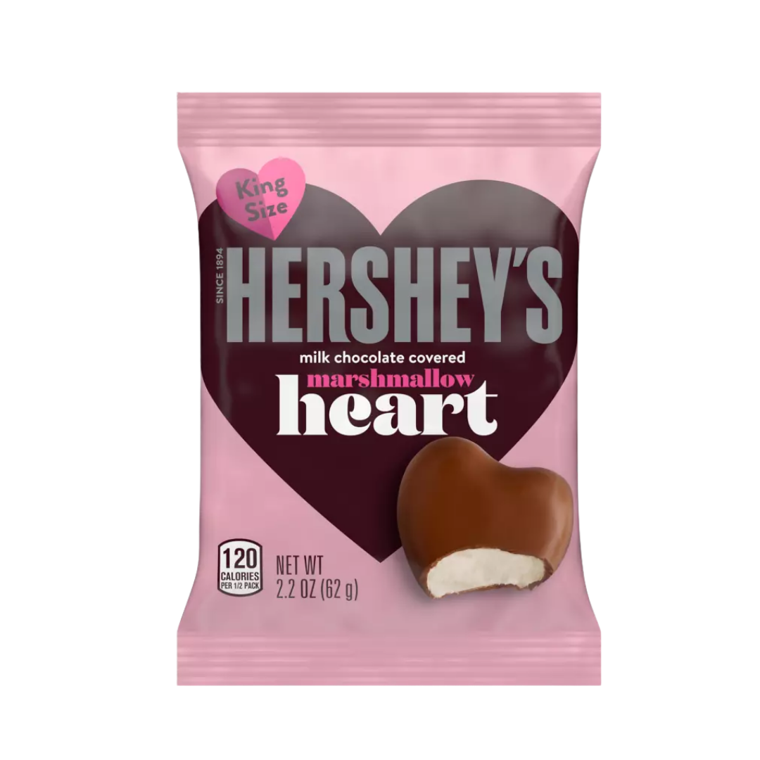 Hershey's Milk Chocolate Covered Marshmallow Heart King Size (2.2oz)