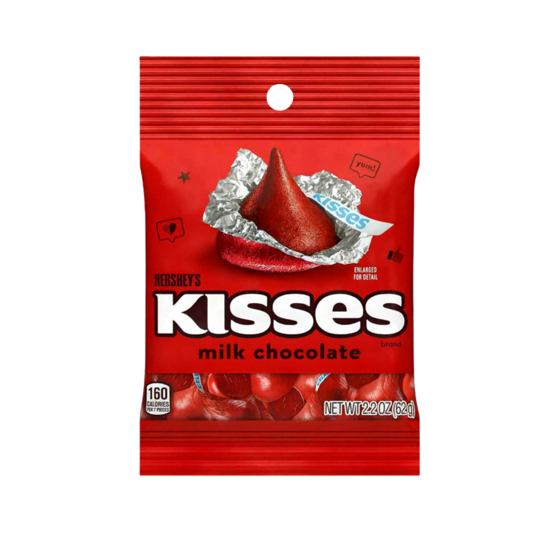Hershey's Kisses Milk Chocolate Snack Size Valentine Bag (2.2oz)