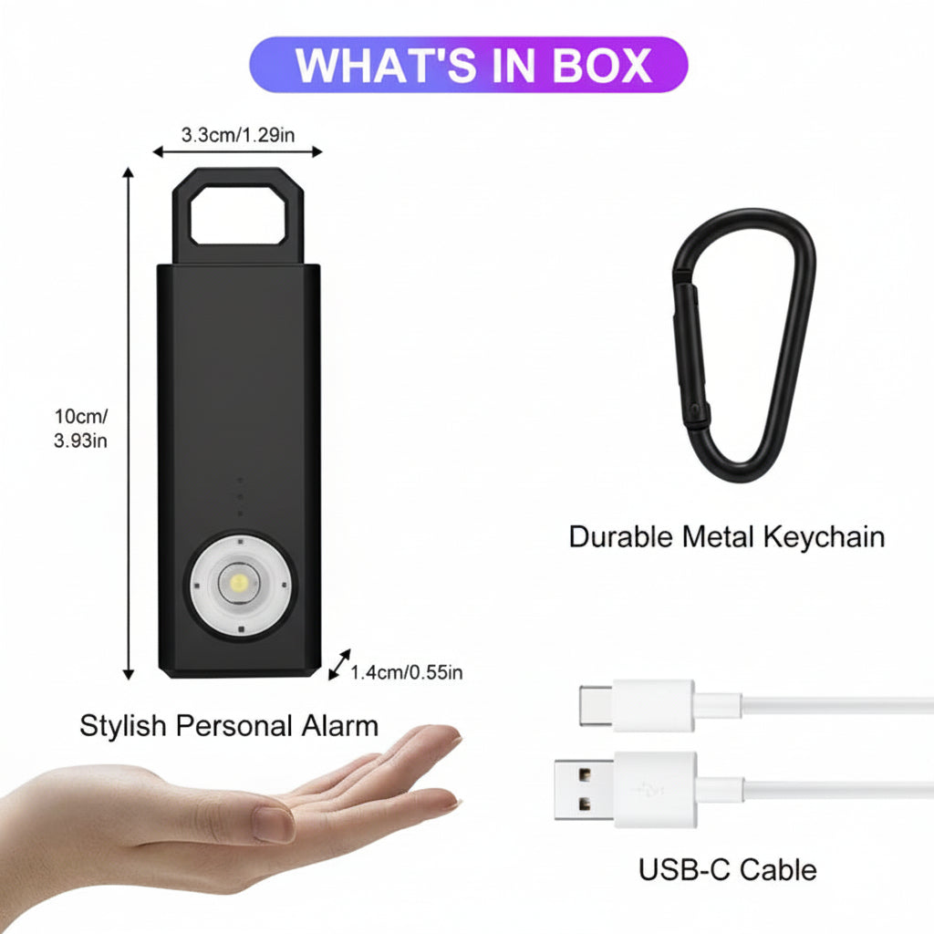 Anti Spier Self-Defense Security Alarm With Motion Sensor & LED