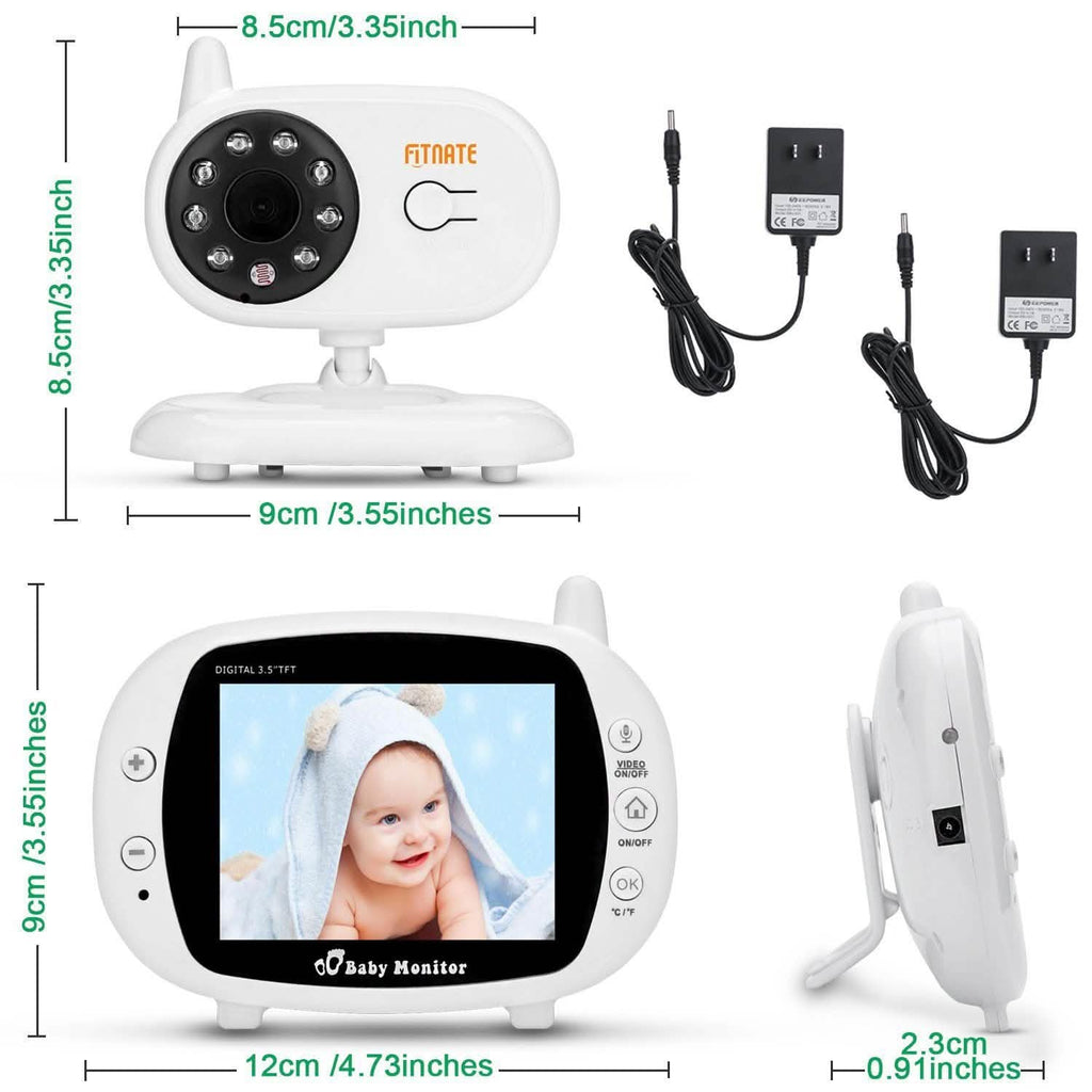 3.5" Audio Video Baby Monitor Wireless Digital Camera Night Vision Safety Viewer