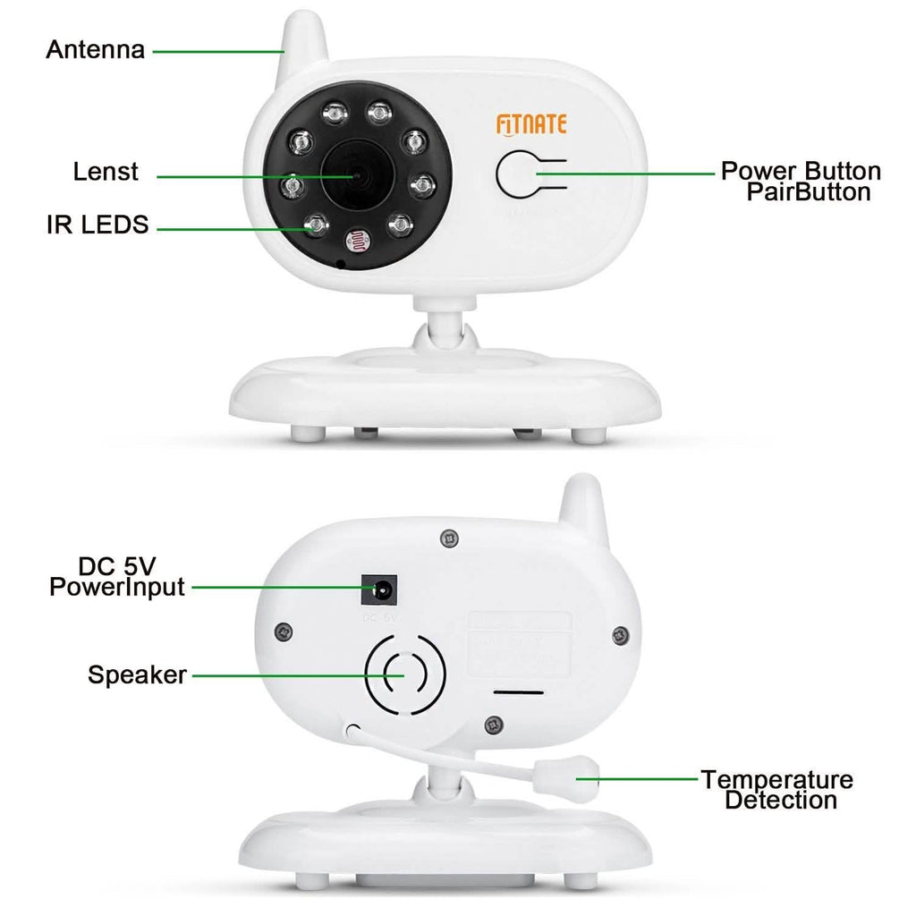 3.5" Audio Video Baby Monitor Wireless Digital Camera Night Vision Safety Viewer
