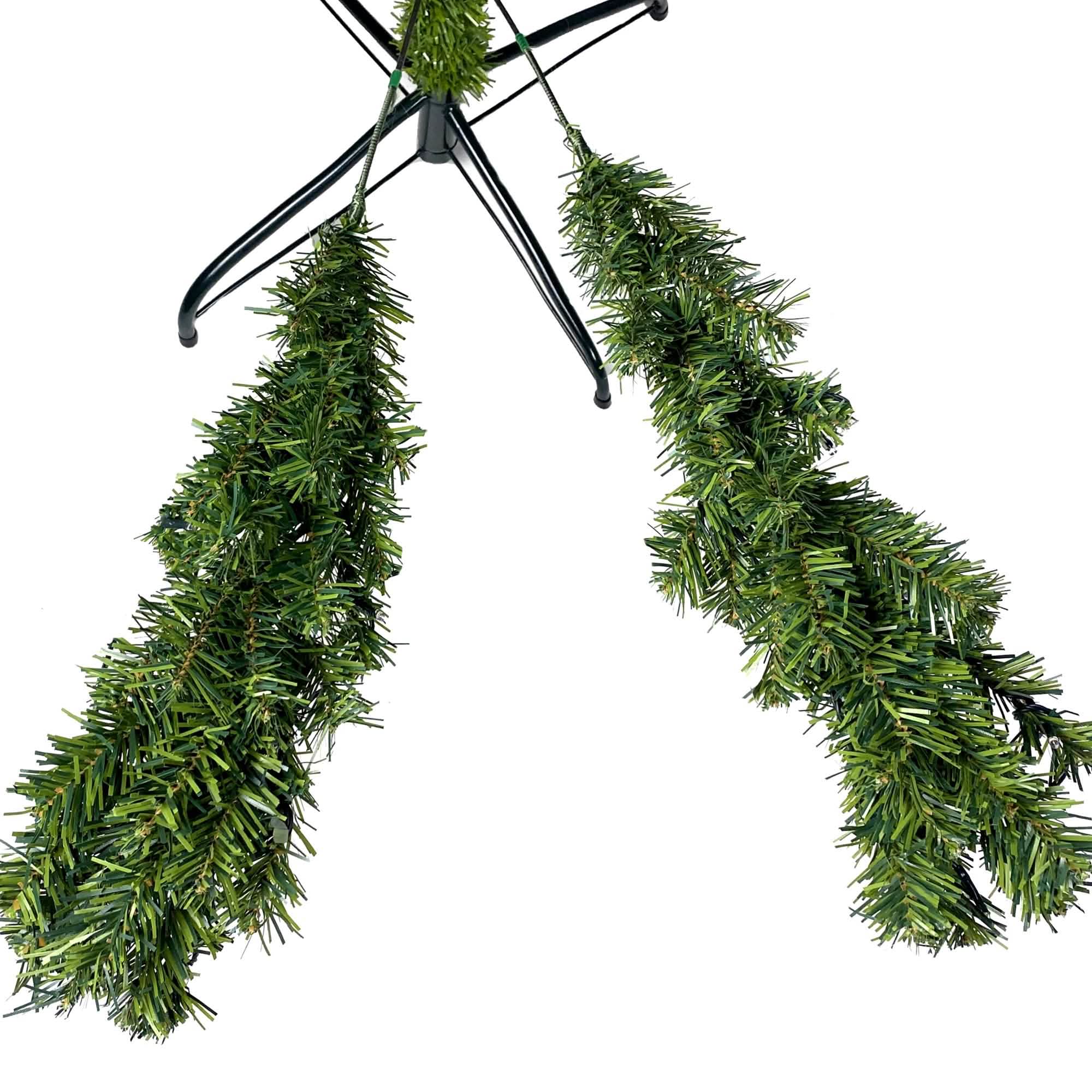 350 LED Solid Color Printed Green Hinged Fraser Fir Artificial Christmas Tree