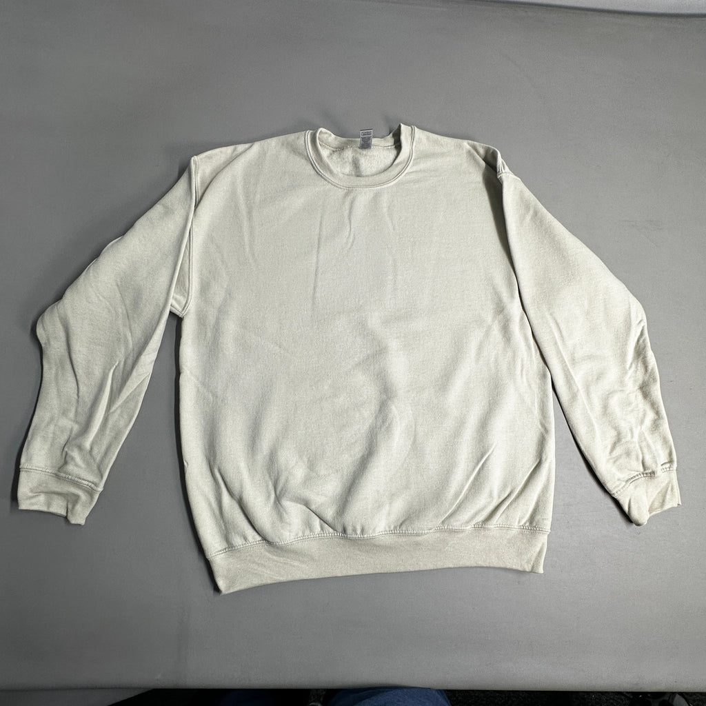 GILDAN Heavy Blend Crewneck Sweater Sweatshirt Sand SZ L G180