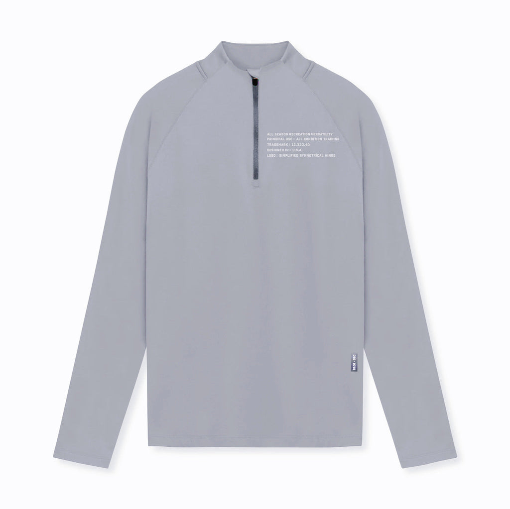 Men's Small Turtleneck Slim-fit Half Zipper Training Long Sleeve T-shirt