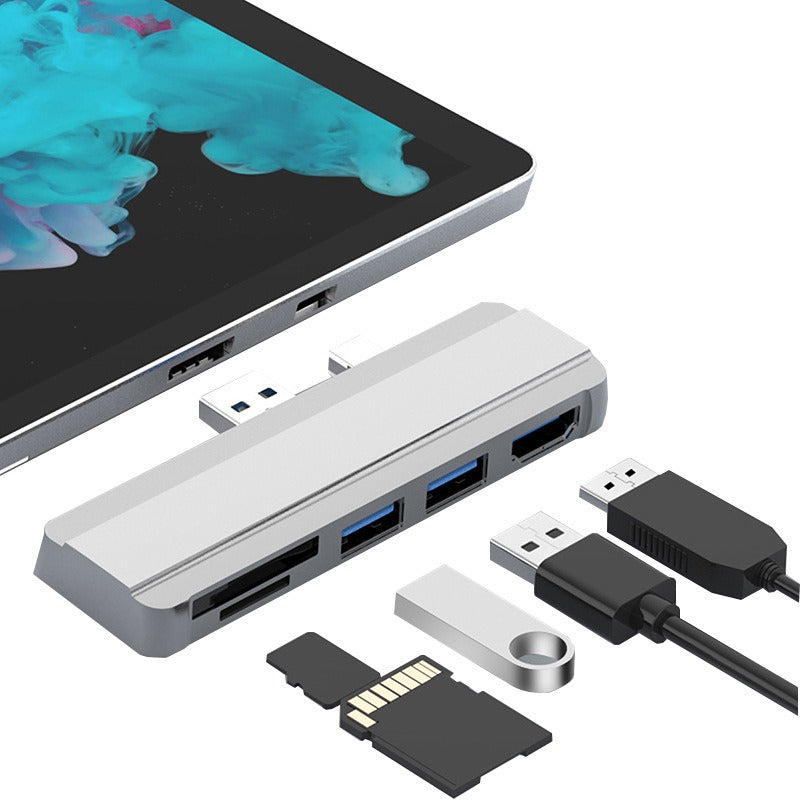 Suitable for Surface Pro 4/5/6 docking station USB to HDMI same screen card reader expansion hub