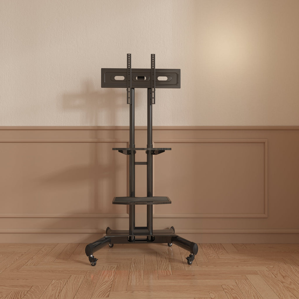 FANCO Universal Rotating TV Stand, suitable for 32-80 inch TVs, adjustable tilt height, maximum VESA 600x400mm (black)