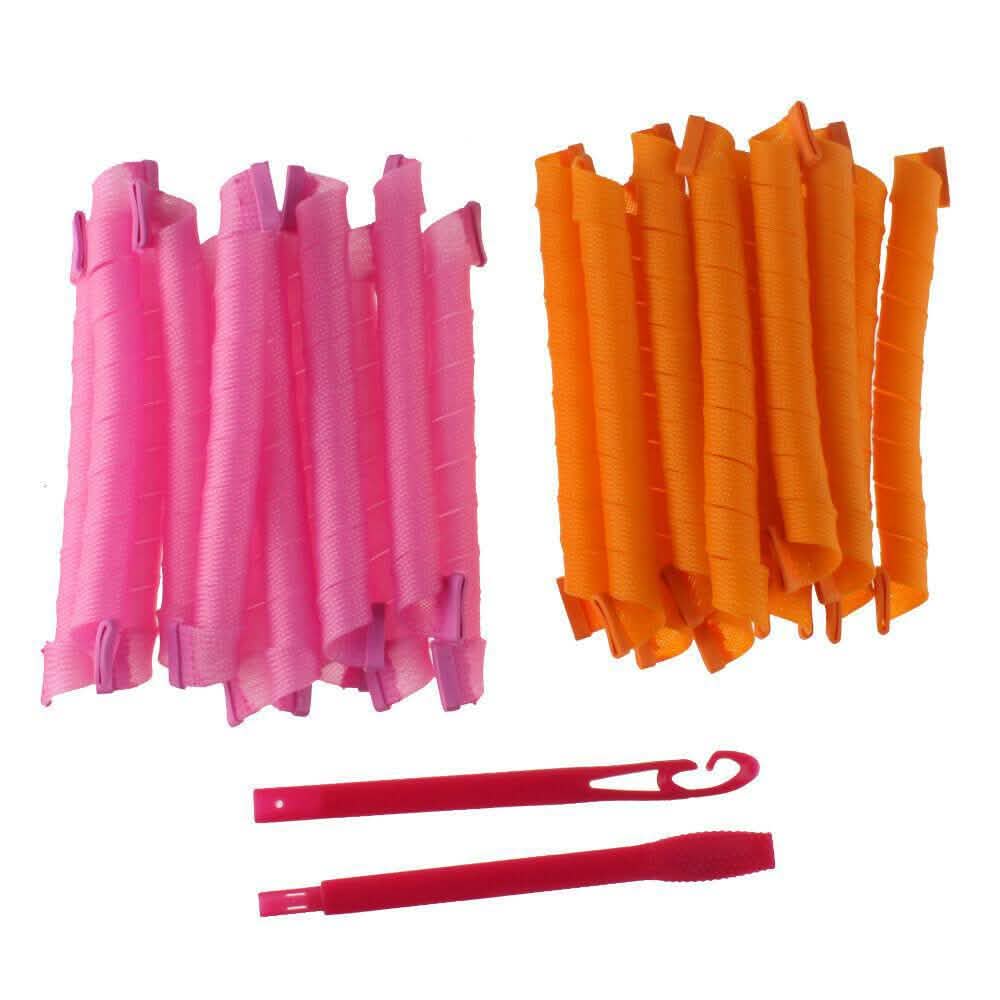 36-Pieces: Elastic DIY Magic Hair Curlers Rollers Curlformers Spiral Ringlet
