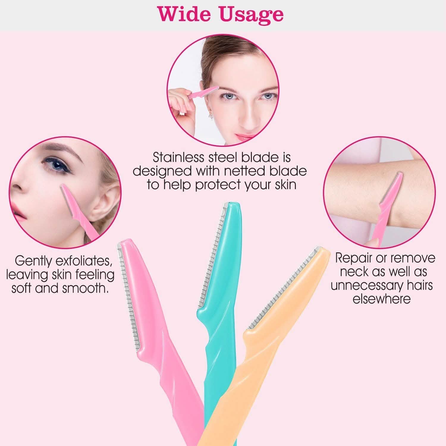 36-Pieces: Women Eyebrow Razor Trimmer