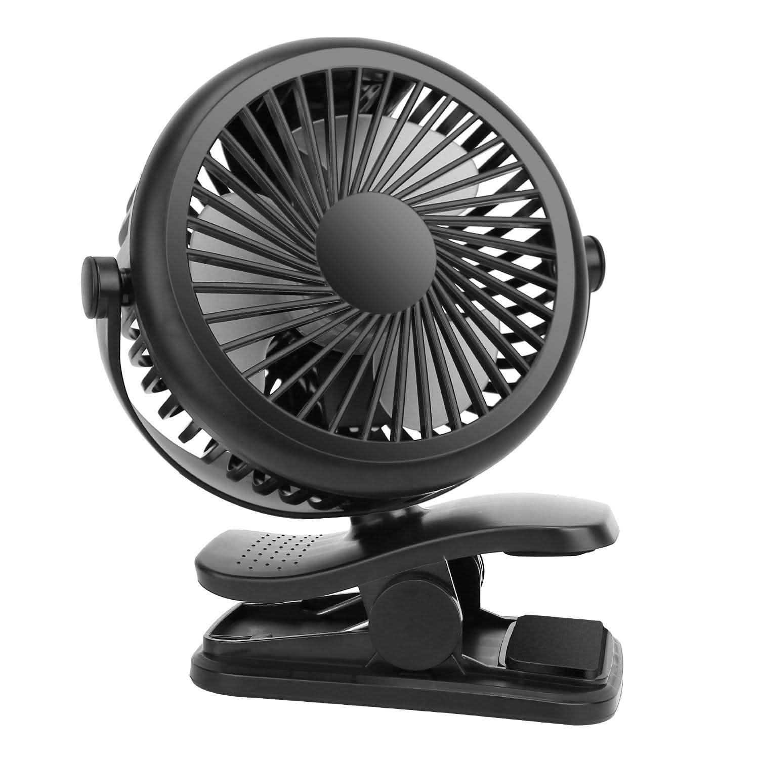 360 Degree Clip On Fan Quiet Rechargeable