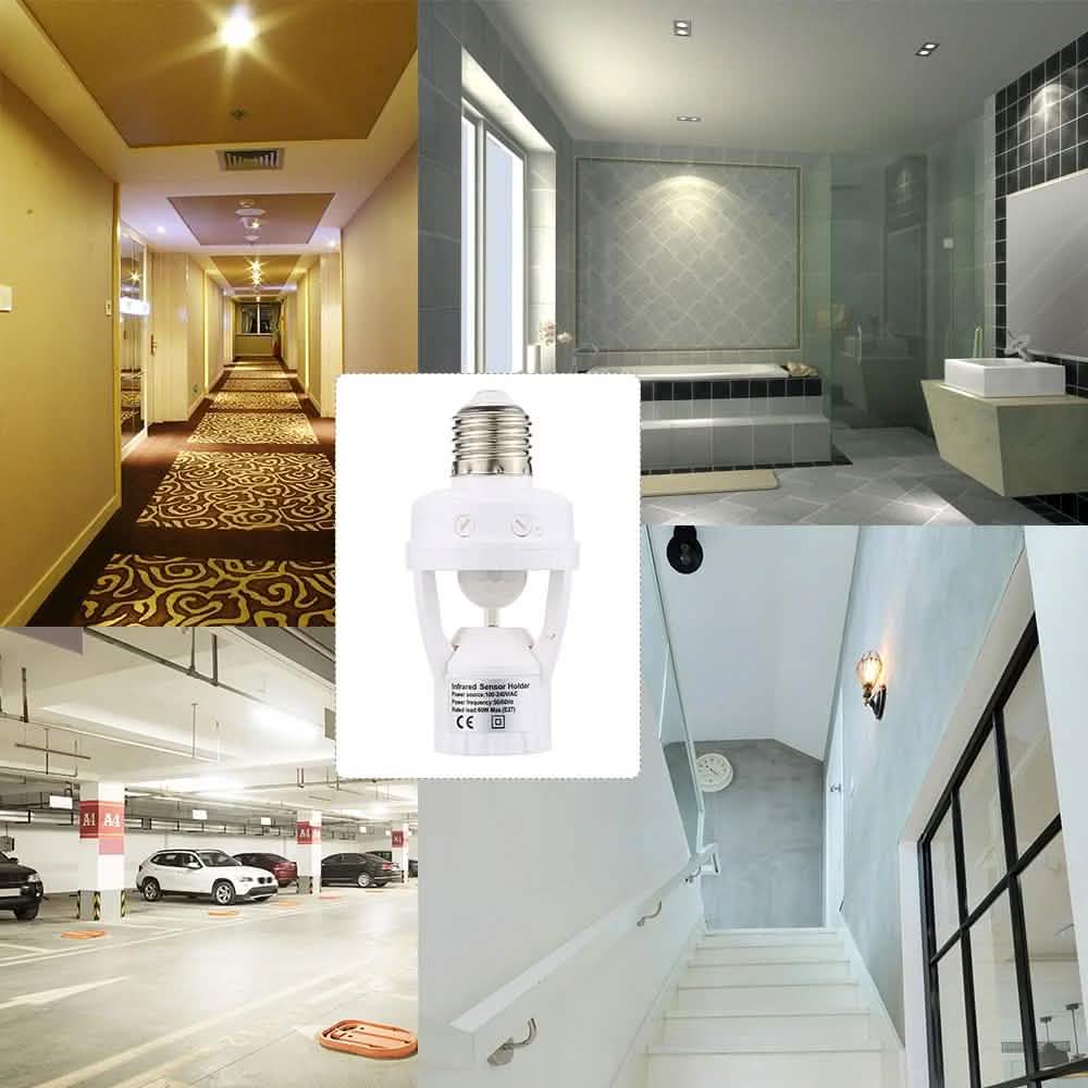 360 Degree Detection PIR Infrared Motion Sensor E27 LED Light