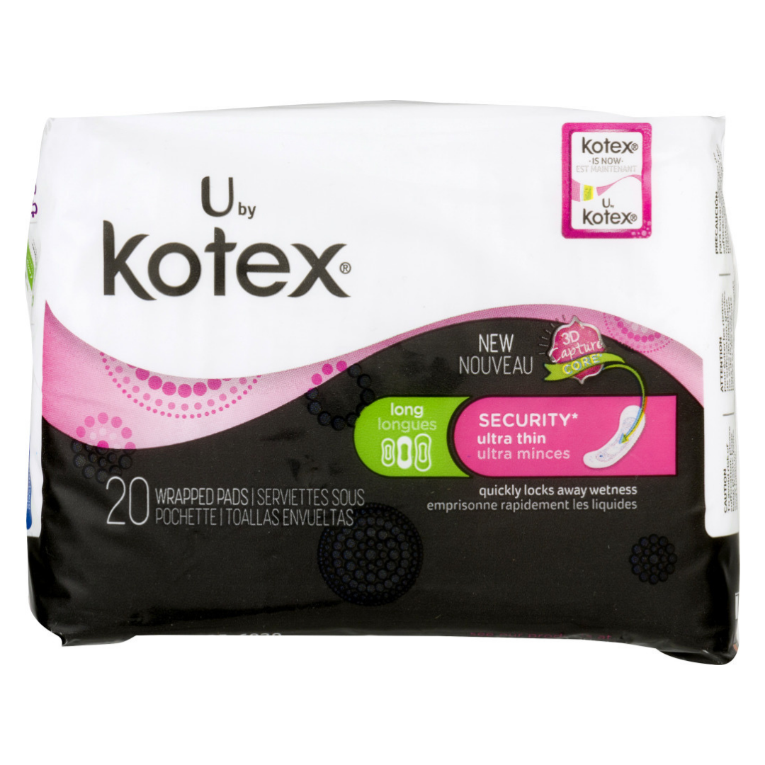 U by Kotex Security Ultra Thin Pads Long (20 ct)