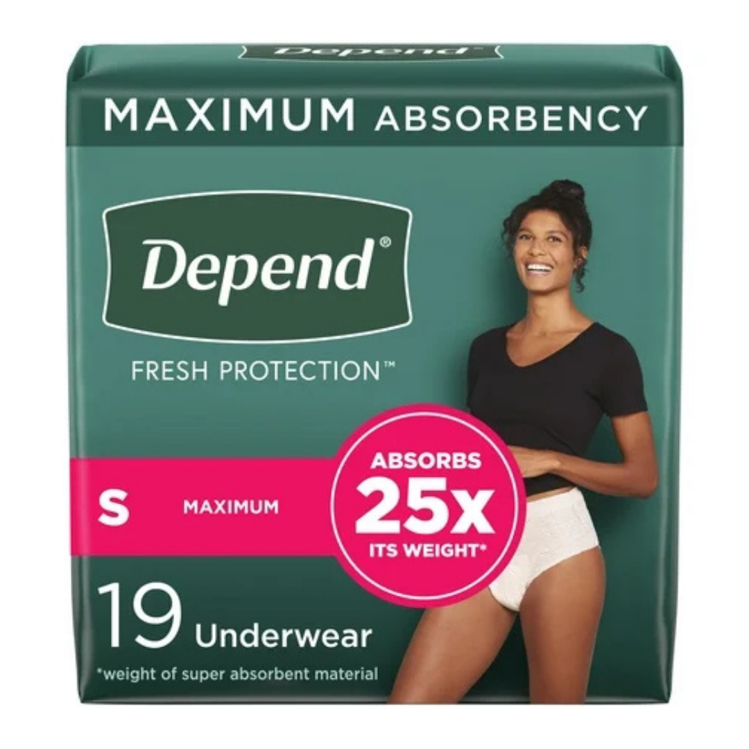 Depend Maximum Absorbency Underwear for Women Small (19 Count)