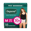 Depend Maximum Absorbency Underwear for Women Medium (18 Count)