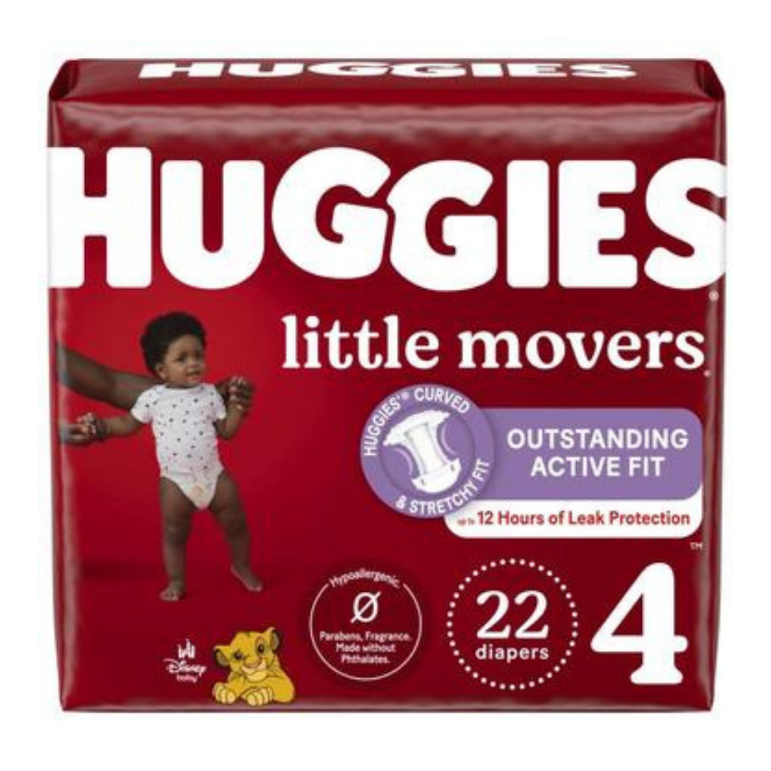 Huggies Little Movers Diapers Size 4 (22ct)