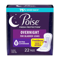 Poise Overnight Extra Coverage Incontinence Pads (22 ct)