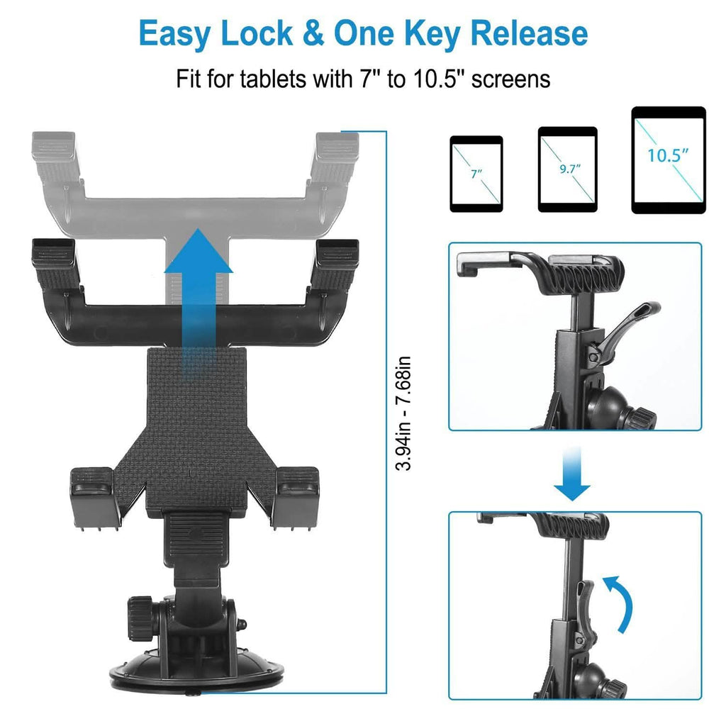 360° Car Windshield Tablet Mount