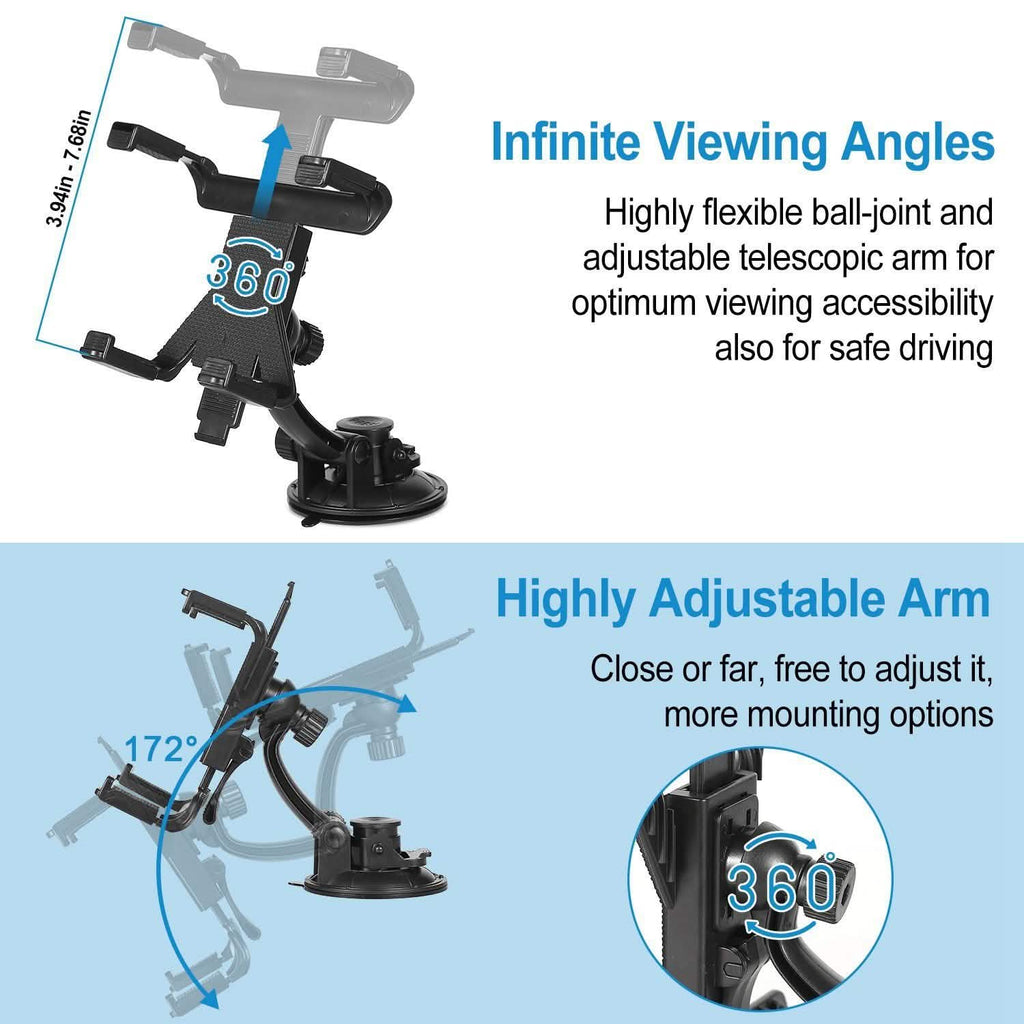 360° Car Windshield Tablet Mount