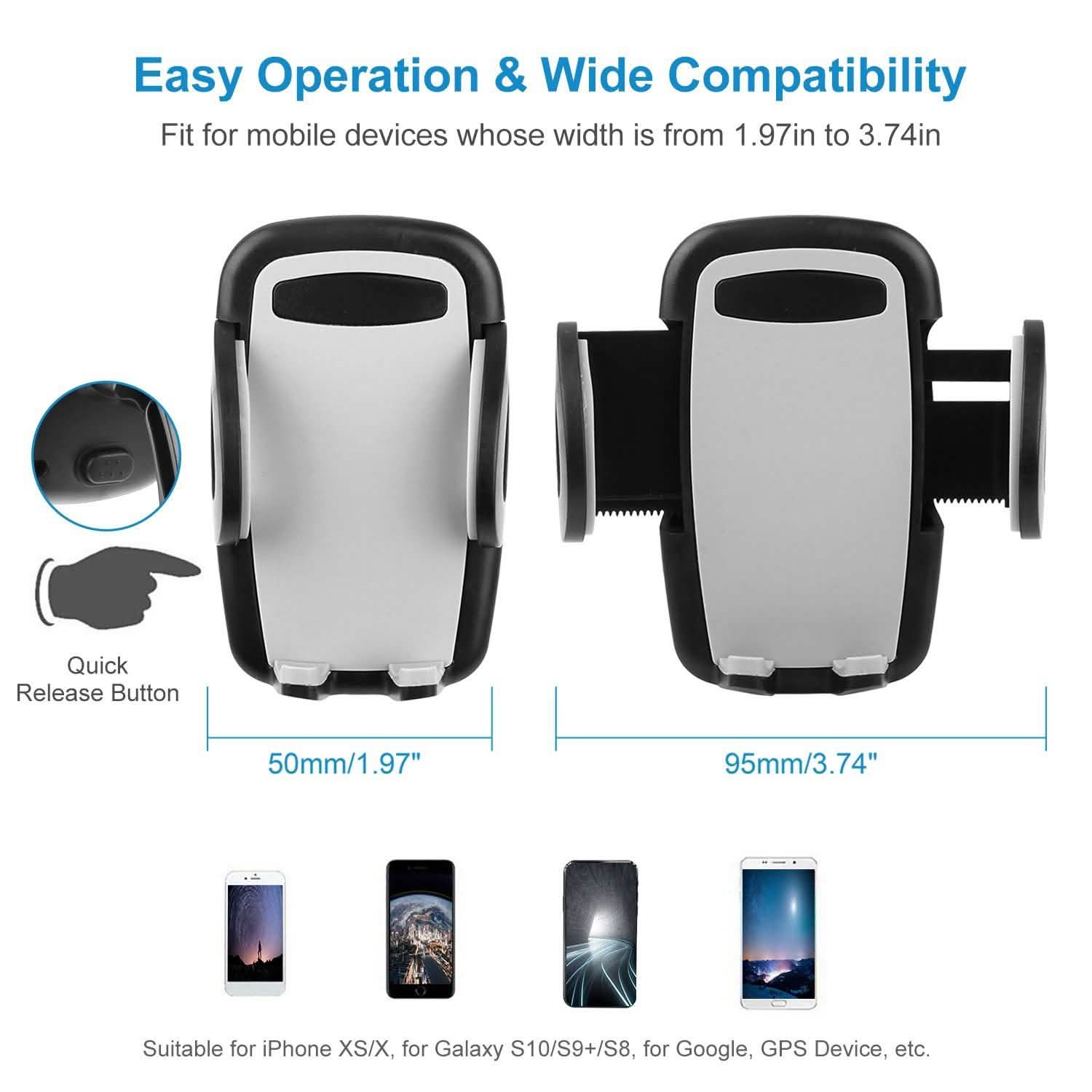 360° Dual USB Smartphone Mounting Car Charger