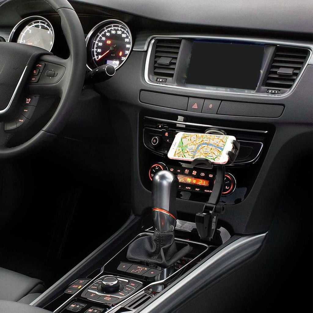 360° Dual USB Smartphone Mounting Car Charger