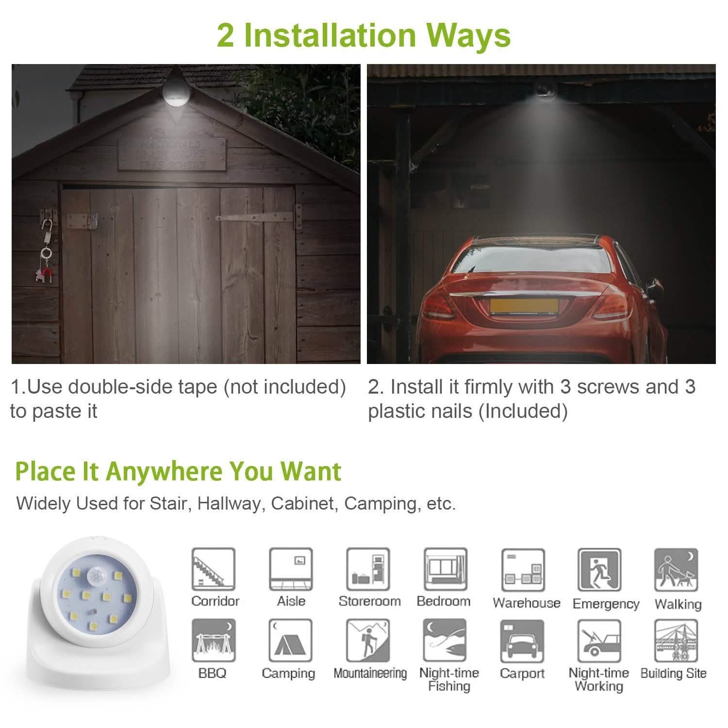 360¬∞ LED Light Sensor Cordless Night Lamps