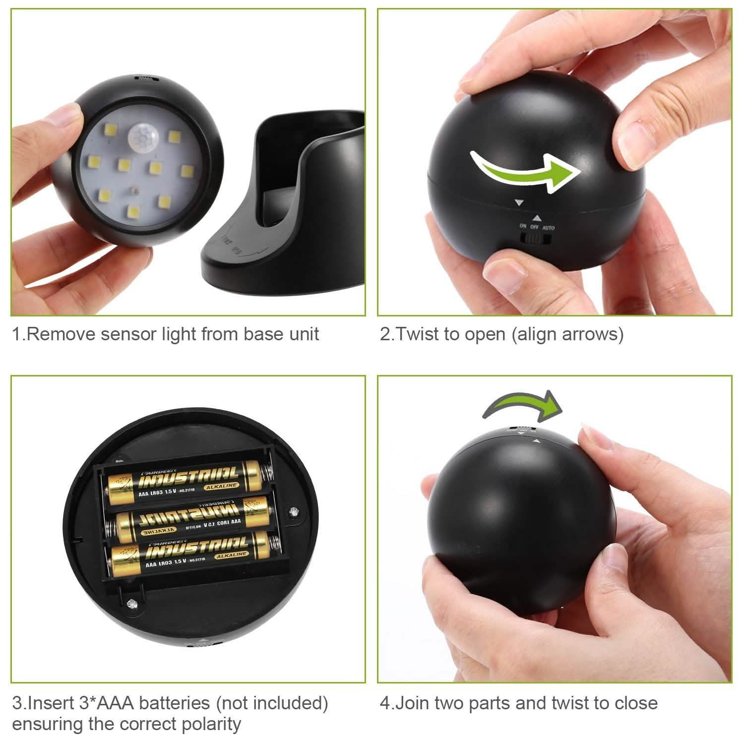 360¬∞ LED Light Sensor Cordless Night Lamps