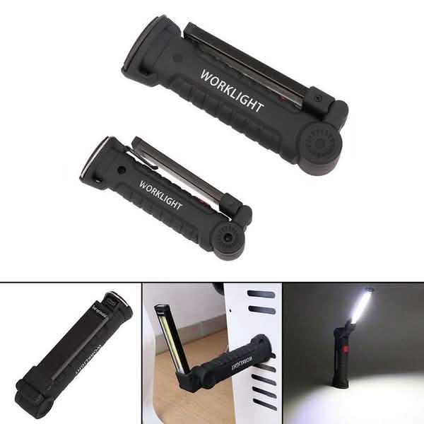 360° Rotation Inspection Lamp LED + COB Flexible Cordless Rechargeable Work Light