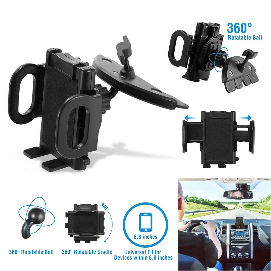 360° Universal CD Slot Car Phone Mount
