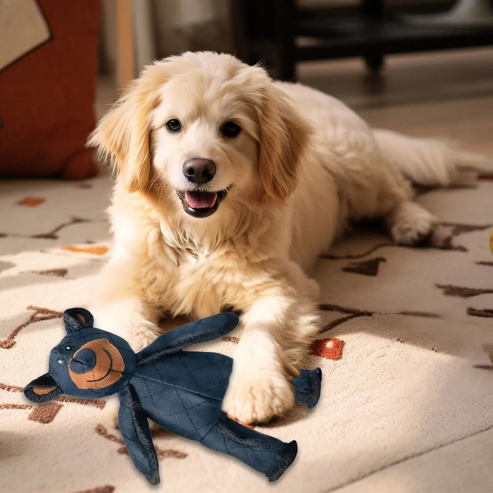 Mighty Bear Pet Soundmaking Toy Plush Interactive Dog Toy Grinding Cleaning Teeth Anti Bite Abreact Plaything Bear Pets Supplies