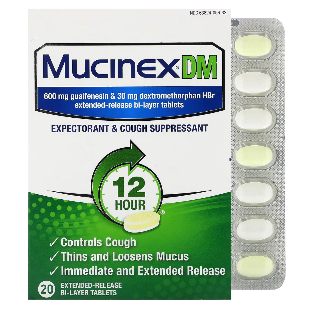 Mucinex DM 12-Hour Extended-Release Tablets 600mg/30mg (20 ct)