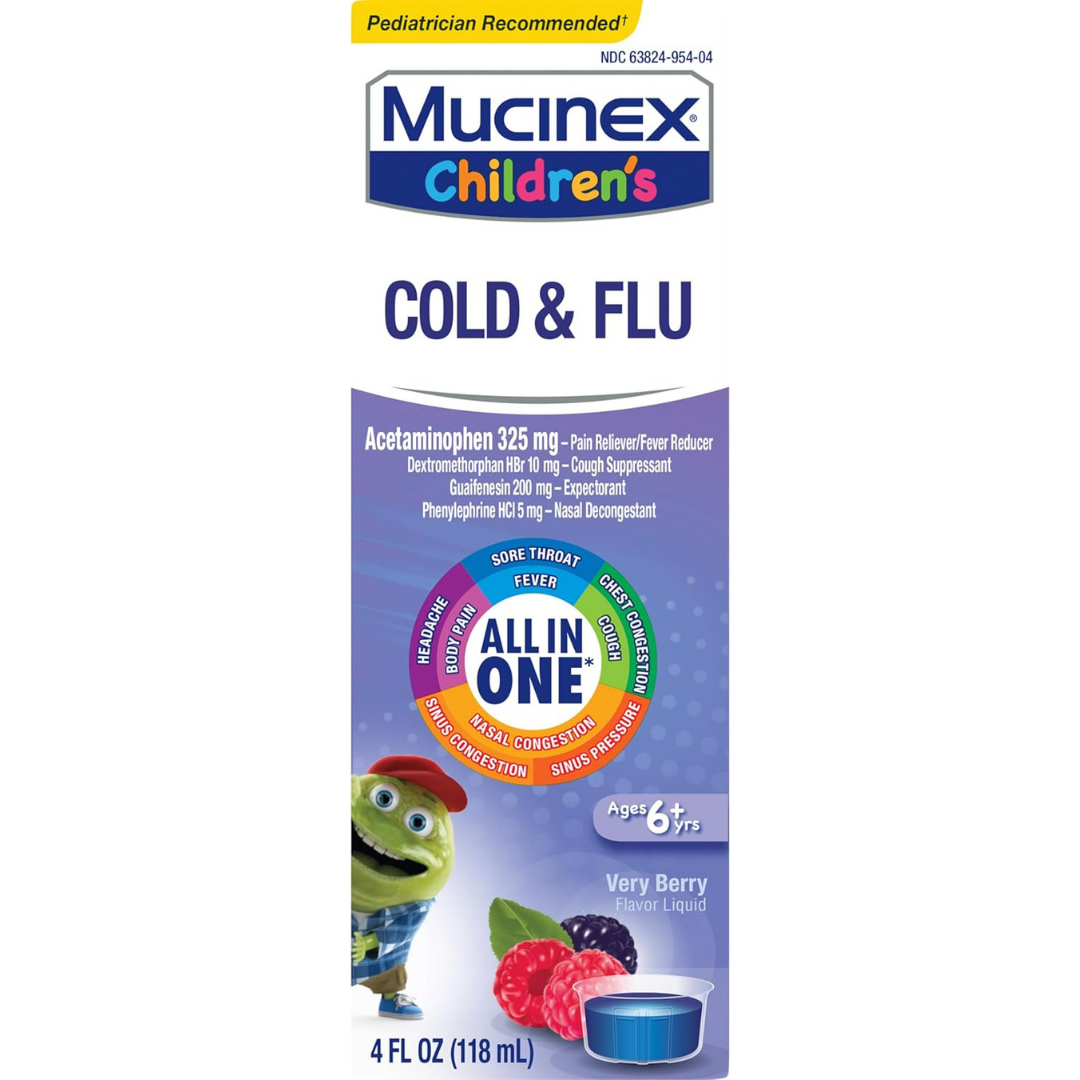 Mucinex Children's Multi-Symptom Cold Liquid Very Berry (4oz)