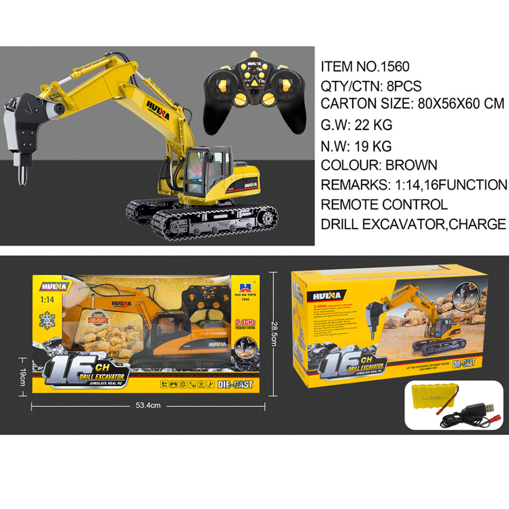 Alloy Electric Remote-controlled Engineering Vehicle Model Toy