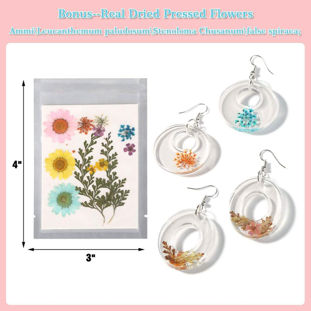 366-Pieces: Jewelry Making Silicone Earring Necklace Pendant Resin Casting Molds
