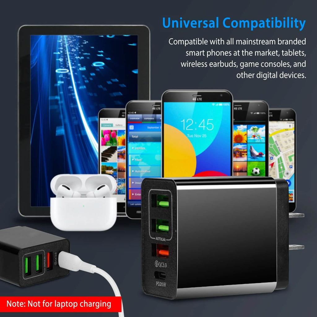 36W USB C 4-Port Fast Charger