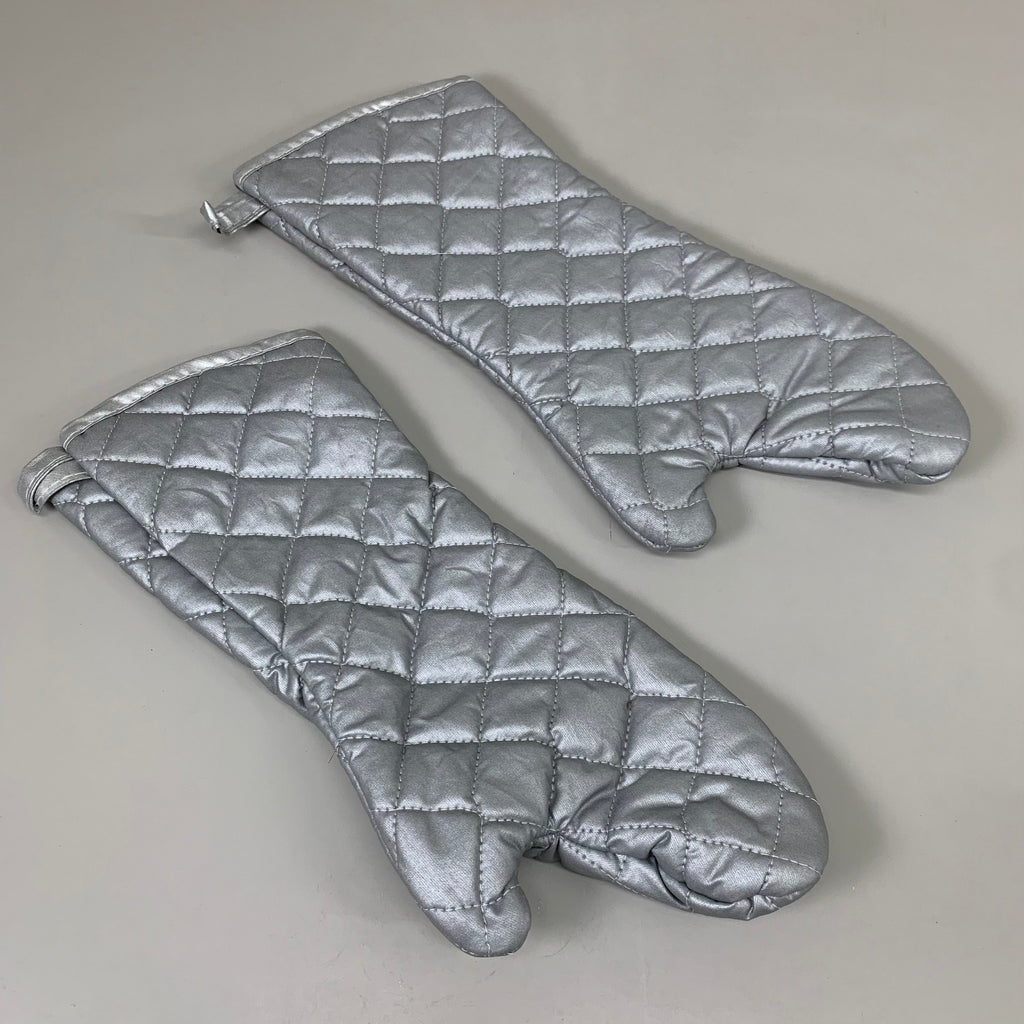 INTEDGE MANUFACTURE INC. Restaurant Grade Silicone Coated Mitts Silver 17" USA
