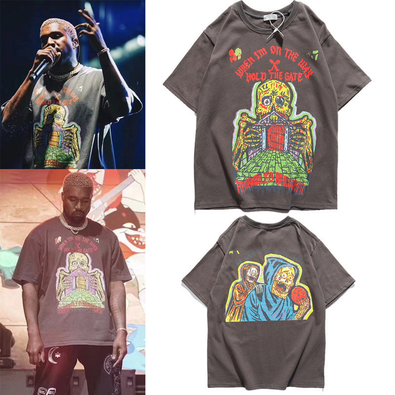 Kanye Kanye Music Festival Printed Love Half-Shirt
