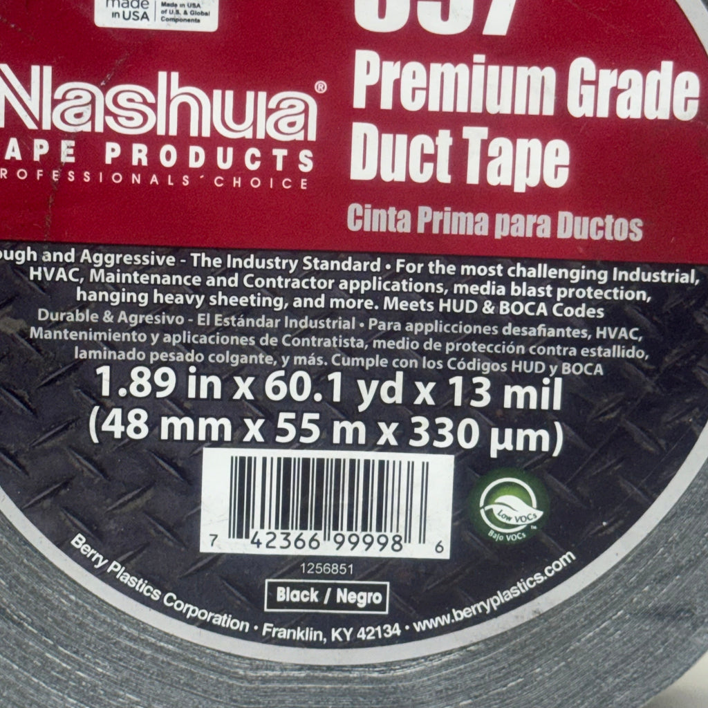 NASHUA BERRY (2 PACK) Premium Grade Duct Tape 357 1198682 1.89"x60ydx13mil