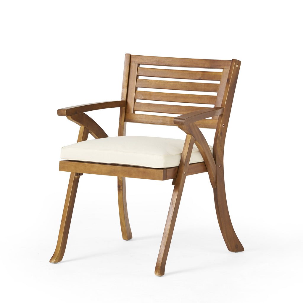 HERMOSA 5 PIECE WOOD DINING SET WITH CUSHIONS