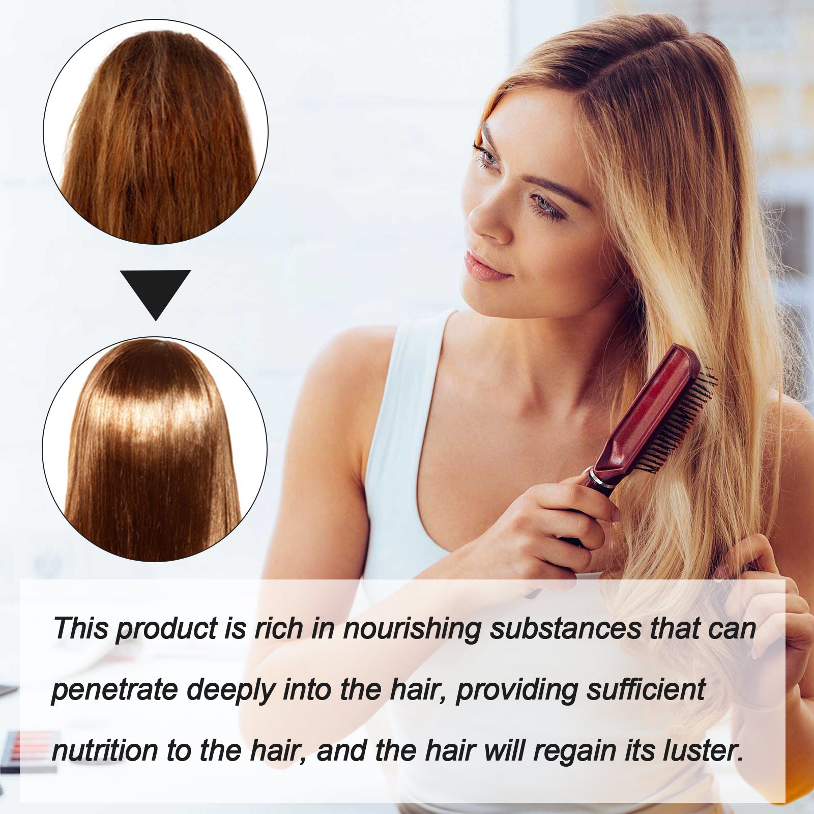 Protein Correcting Hair Straightening Cream, Nourishing Hair Repair Damage Smooth Furry Split Hair Care Cream