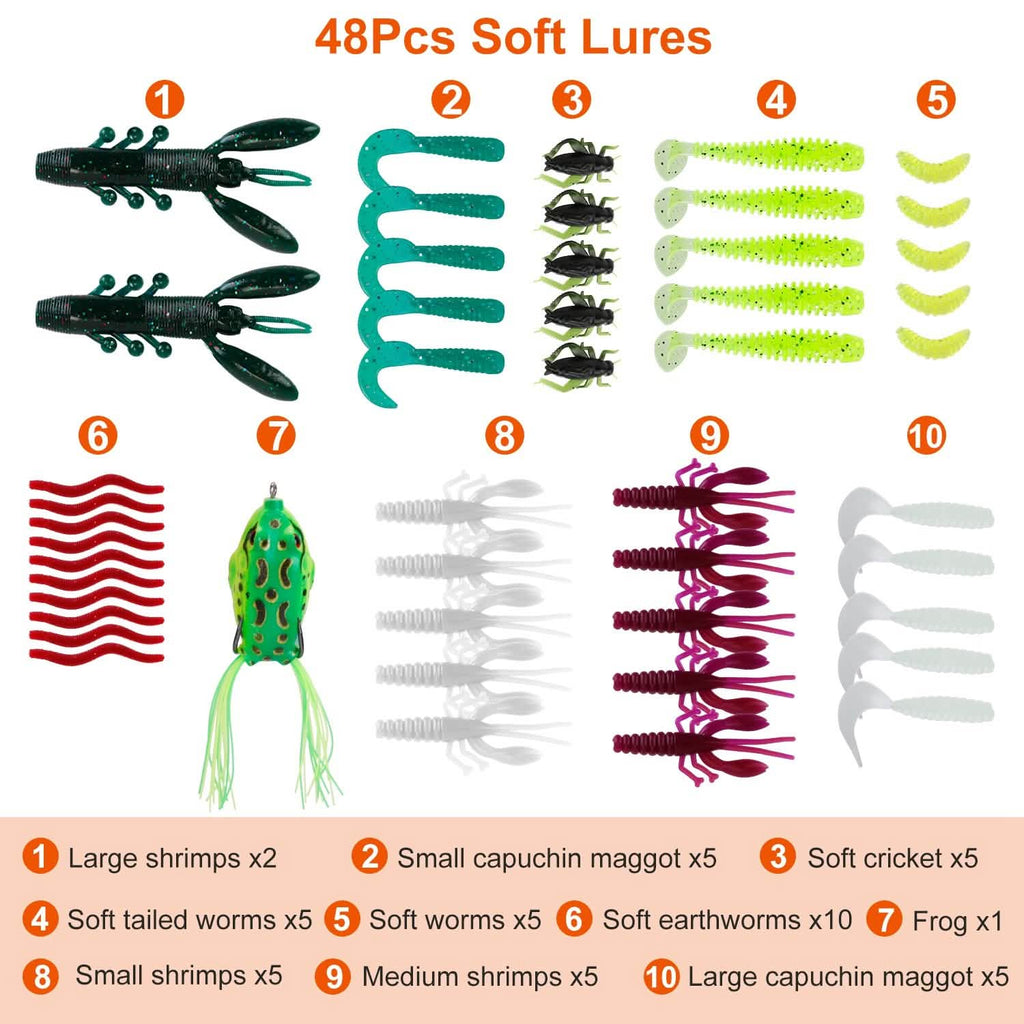 383-Piece: Fishing Lures Tackle Box