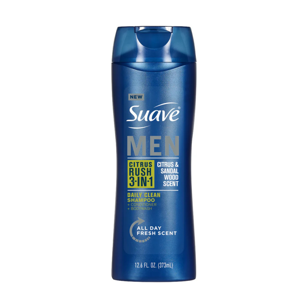 Suave Men 3-in-1 Shampoo Conditioner Body Wash Citrus Rush (12.6 fl oz)